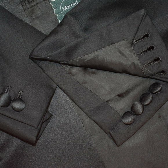 40S Martin Greenfield Hand Tailored* Black SUIT - Picture 6 of 11